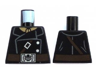 Torso Jacket with Brown Strap and Silver Buttons and Belt Buckle with Hydra Logo Pattern