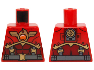 Torso Vest with Belt, Suspenders and Fire Chi Emblem Pattern