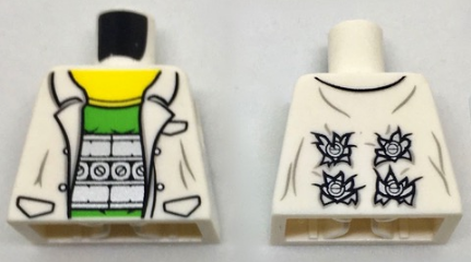 Torso Lab Coat with Pockets over Bright Green Shirt Pattern (Doc Ock)