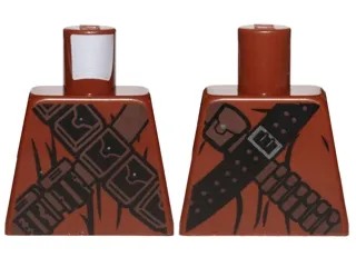 Torso SW Jawa with Dark Brown and Black Pouches and Straps Pattern