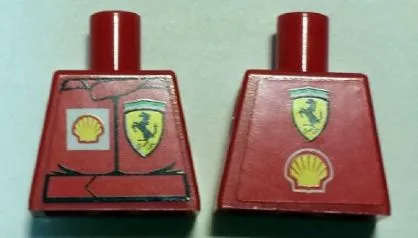 Torso Racers Ferrari front, Shell back (Stickers) without Driver Name Pattern