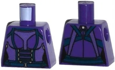 Torso Female Purple Armor with Dark Blue Belt Pattern