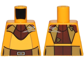 Torso SW Jumpsuit with Dark Brown and Dark Tan Belt and Neck Plate Pattern (Garazeb 'Zeb' Orrelios)