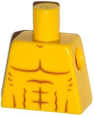 Torso Bare Chest with Muscles Outline, No Clavicles Pattern