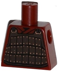 Torso Armor Plate Dark Brown with Copper Rivets Pattern