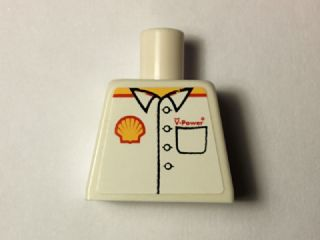 Torso Shirt with Shell Logo and 'V-Power' over Pocket Pattern (Sticker)