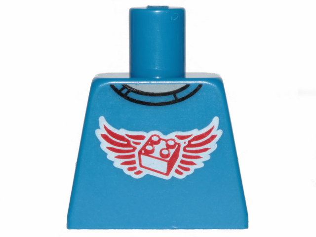 Torso Shirt with Red Wings and 2 x 2 Brick Pattern