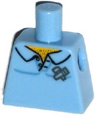 Torso Shirt Open Collar with Chest Hair, Hammer and Saw Pattern