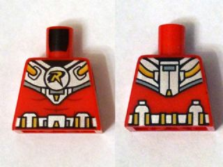 Torso Batman 'R' Symbol, Silver and Gold Diving Suit Pattern