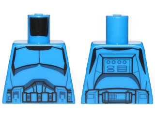 Torso SW Armor Clone Trooper with Belt with Pockets Pattern (Senate Commando)
