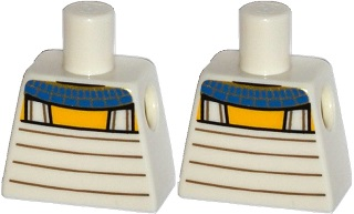 Torso Tunic with Blue and Gold Egyptian Collar Pattern