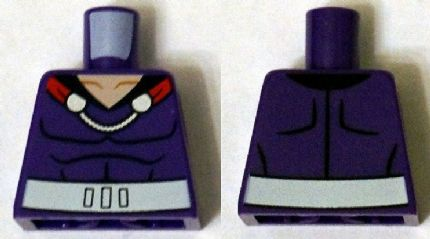 Torso Muscles Outline with Cape Clasps and White Sash Pattern