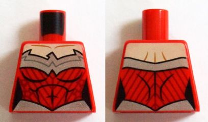 Torso Female Outline and Silver Trim and Belt Pattern (Wonder Woman)