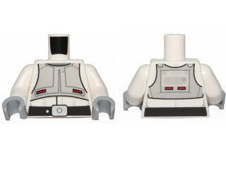 Torso SW Imperial AT-DP Pilot with Light Bluish Gray Vest and Black Belt Pattern / White Arms / Light Bluish Gray Hands