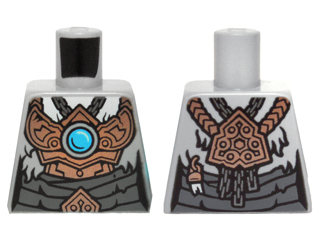 Torso Mummy Wrappings and Copper Armor with Blue Chi Pattern