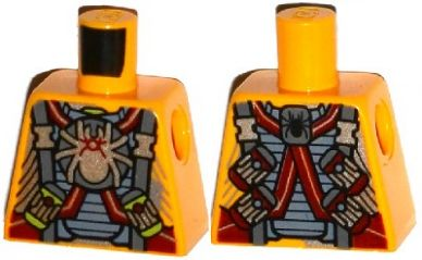 Torso Armor with Straps and Spiders on Front and Back Pattern