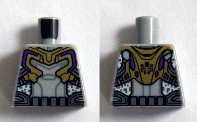 Torso Gold and Silver Armor with Utility Belt Pattern