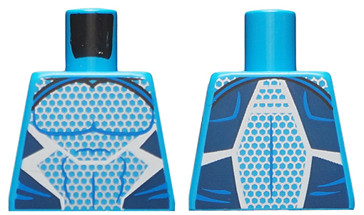 Torso Muscles Outline with Black, Blue and White Suit with Light Blue Dots Pattern (Quicksilver)