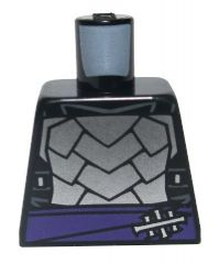 Torso Armor with Dark Purple Belt with Silver Clasp, Dark Bluish Gray Trim Pattern