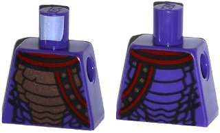 Torso Ninjago Snake with Black and Copper Scales and Shoulder Strap Pattern