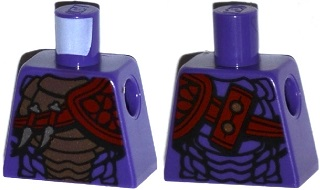 Torso Ninjago Snake with Black and Copper Scales, Knives and Shoulder Pad Pattern