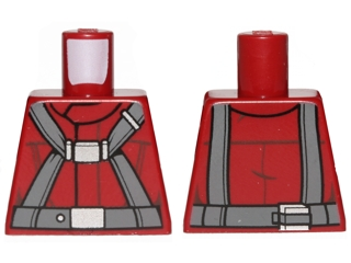 Torso SW T-16 Skyhopper Pilot Flight Suit with Dark Bluish Gray Harness Pattern