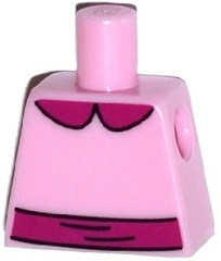 Torso Simpsons Dress with Magenta Collar and Belt Pattern