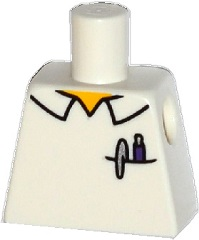 Torso Simpsons Shirt with Pens in Pocket and Collar Outline Pattern