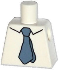 Torso Simpsons Shirt with Collar, Sand Blue Tie Pattern
