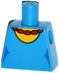 Torso Simpsons Dress with Round Neckline and Red Necklace Pattern