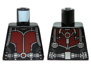 Torso Ant-Man Dark Red Body Suit with Silver Trim and Shoulder Belts Pattern