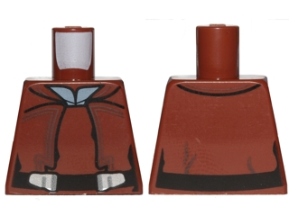 Torso SW Naboo Security Officer Vest over Shirt and Black Belt with Silver Buckles Pattern