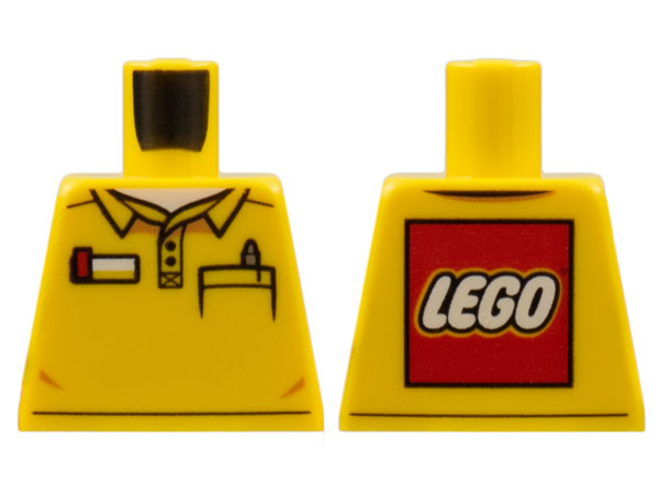 Torso Polo Shirt with Pocket with Pen and LEGO Logo on Reverse Pattern