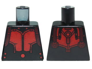 Torso Ant-Man Dark Red Body Suit Pattern