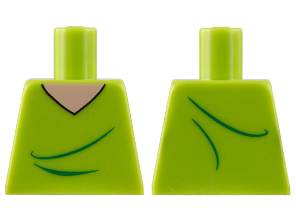 Torso V-Neck T-Shirt with Light Nougat Neck Pattern (Shaggy)