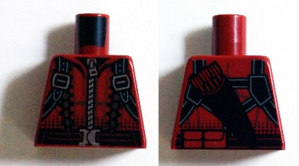 Torso Jacket with Black Straps, Brown Belt with Silver Buckle and Silver Zipper Pattern (Arsenal)