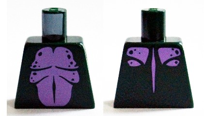 Torso Medium Lavender Bare Chest, Stomach and Upper Back Pattern (Swamp Monster)