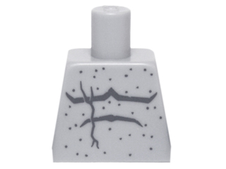 Torso Bare Chest with Crack and Speckled Stone Pattern
