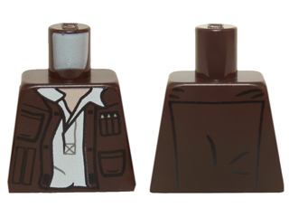 Torso SW Open Jacket with Pockets and Gadgets and White Open Undershirt with Collar Pattern