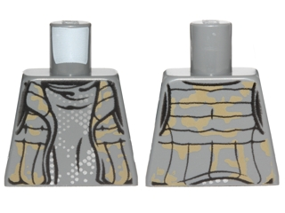 Torso SW Vest with Dark Tan Camouflage over Shirt with Silver Dots Pattern