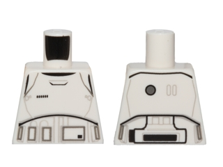 Torso SW Armor Stormtrooper Ep. 7 with Black, Light Bluish Gray and Dark Bluish Gray Lines Pattern