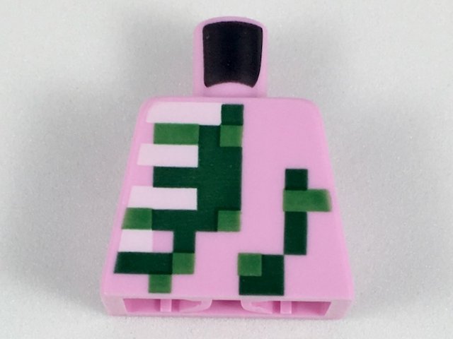 Torso Pixelated Zombie Pigman Pattern
