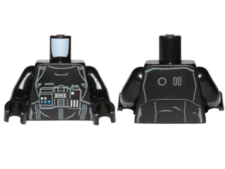 Torso SW First Order TIE Fighter Pilot Pattern / Black Arms / Black Hands
