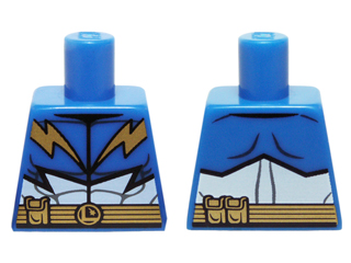 Torso Lightning Lad Muscles, Gold Belt, Pouches Pattern