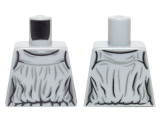 Torso Female Outline Sleeveless Dress Bodice with Gray and Black Fabric Lines Pattern