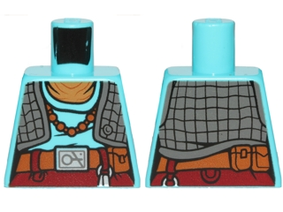 Torso SW Maz Kanata with Medium Azure Undershirt and Dark Gray Quilted Vest Pattern