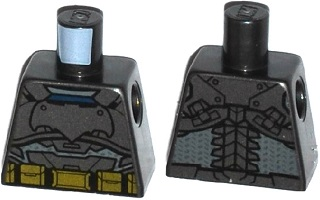 Torso Batman Logo with Body Armor and Gold Belt Pattern