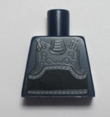 Torso Dark Bluish Gray Chest Armor and Black Belt Pattern (Kendo Fighter)
