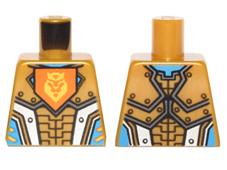 Torso Nexo Knights Armor with Orange Emblem with King Pattern