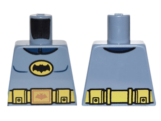 Torso Batman Logo in Yellow Oval with Yellow Utility Belt and Gold Buckle Pattern